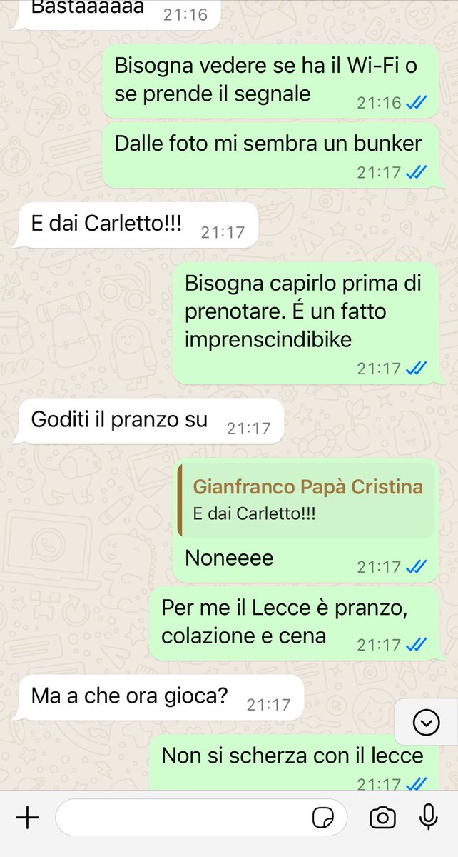 Inviti a pranzo per domenica. Ma che ne sanno le persone “normali” della malattia che abbiamo noi leccesi per il Lecce ! #CagliariLecce