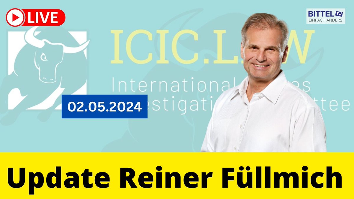 gleich LIVE

Update Reiner Füllmich
02.05.2024

mit Inka Füllmich

Dlive
👉 dlive.tv/bitteltv

VK
👉 vk.com/bitteltv

GETTR
👉 gettr.com/user/bitteltv

KICK
👉 kick.com/bittel-tv

Twitter
👉 twitter.com/bitteltv

Twitch
👉 twitch.tv/bitteltv

TEILEN -…