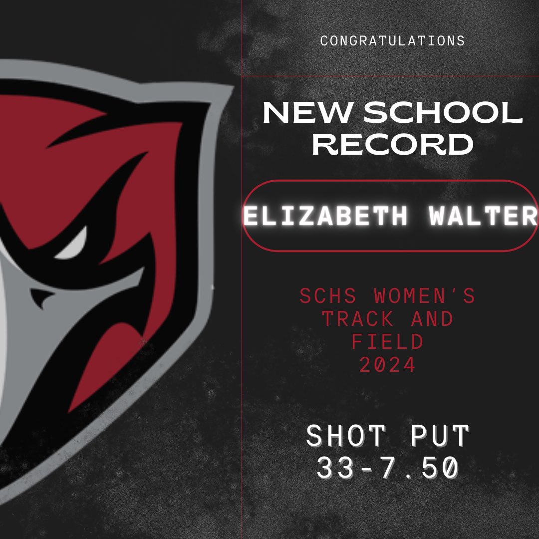 ‼️NEW SCHOOL RECORD‼️ Our girl, Elizabeth Walter broke the school record 3 times in a row at Districts!! We are SO proud of her hard work! What an accomplishment! Congrats! @CreekAthletics1 @SCHSDavenport @SCHS_CoachJ