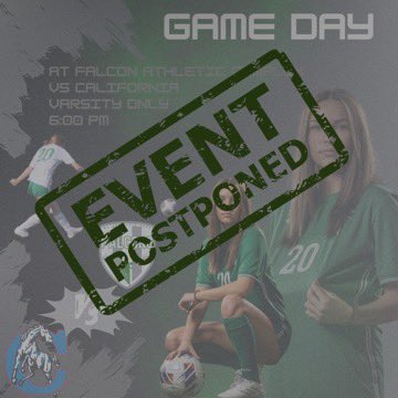 💚⚽️🤍 Tonight’s match vs. California has been postponed due to incoming weather. Stay tuned for reschedule date. @ClayCrouch3 @bmeldrumBO @actionjaxon05 @NTsports @WeAreBlairOaks