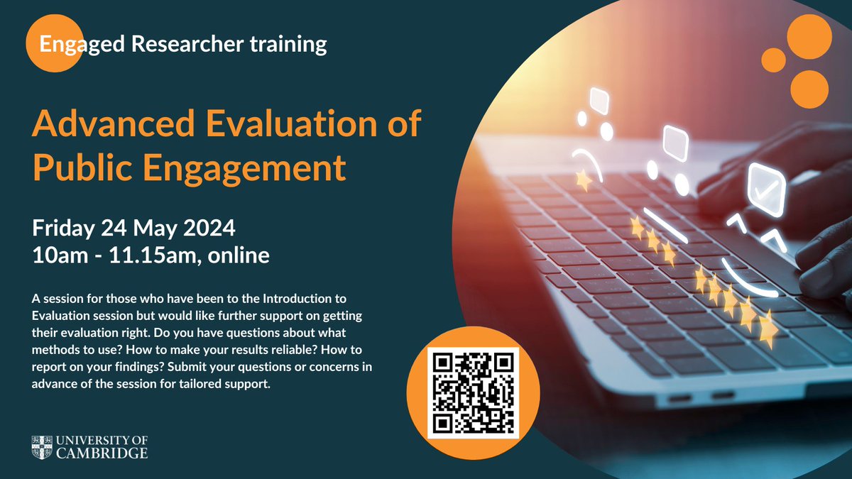 Attended our Introduction to Evaluation session but would like further support on getting evaluation right? 📝 What methods to use? 📈 How to make your results reliable? 📊 How to report on your findings? Book on to our next session now: bit.ly/3xOxoTZ