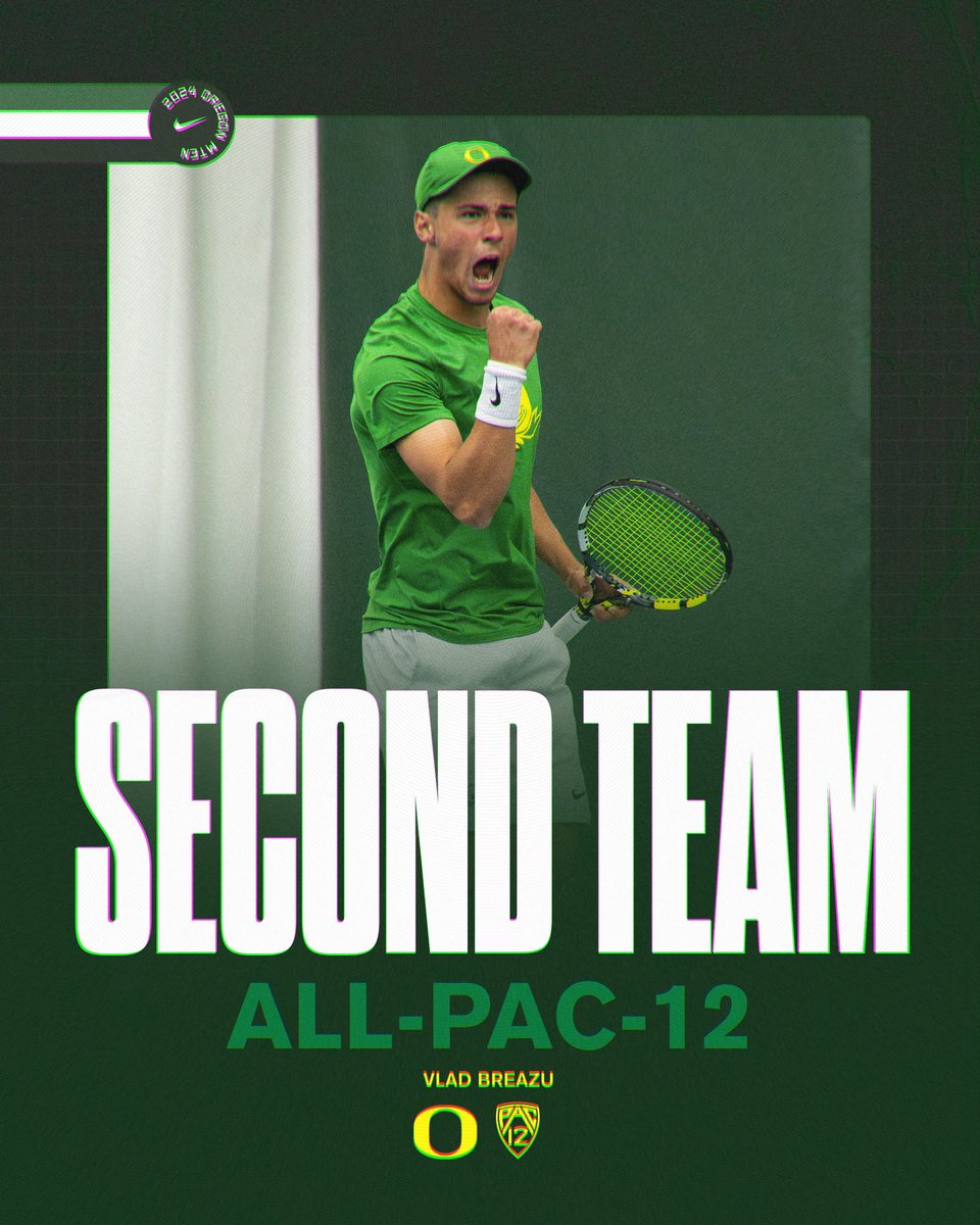 OregonMTennis's tweet photo. All Conference Ducks 🦆🦆

Quinn Vandecasteele was named to the All-Pac-12 first team and Vlad Breazu made the second team! Both Matthew Burton and David Cierny were honorable mentions. 

#GoDucks https://t.co/YMgOnRJVf2