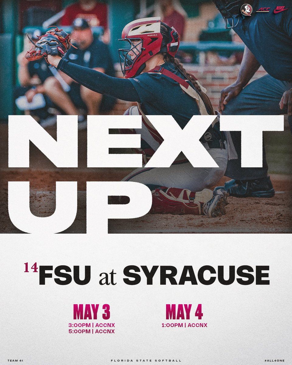 Closing out the regular season in Syracuse 🍢

Due to expected inclement weather, the teams will play a doubleheader tomorrow starting at 3 p.m and one game on Saturday at 1 p.m. 

#ALL4ONE