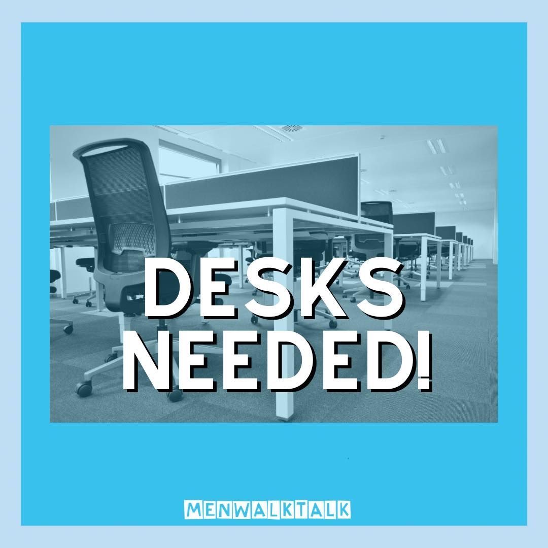 DESKS NEEDED! We are on the lookout for 4 desks (100cm x 60cm) for our office space. If anyone is getting rid of any please let us know! Thank you! 🙌🏻