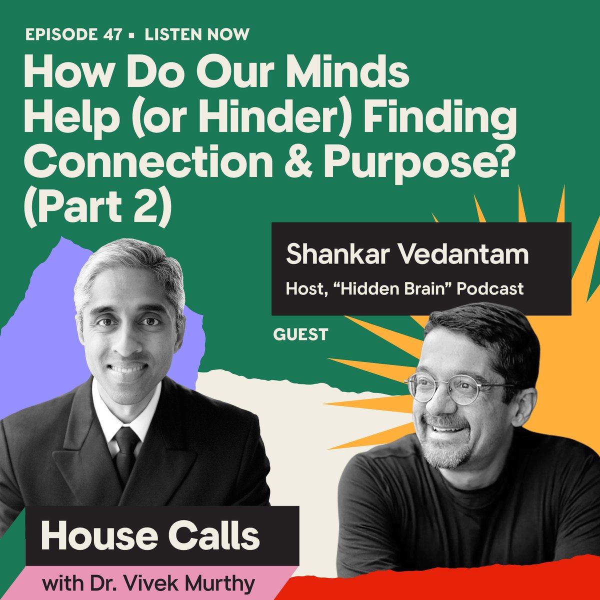 NEW: Do you know what differentiates purpose and goals? In part 2 of our conversation, @HiddenBrain host Shankar Vedantam talks about the difference between purpose and goals and how purpose is essential for our health. Listen today: bit.ly/4bnHRnJ