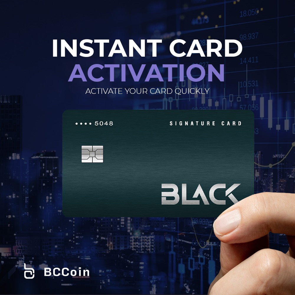 Don't wait! Activate your card instantly for quick access to rewards and benefits! 🔓 Get started now and enjoy the perks right away. #BcCoin #Blackcardcoin #crypto #binance #bitcoin #cryptocurrency #crypto #btc #trading #BitcoinHalving2024