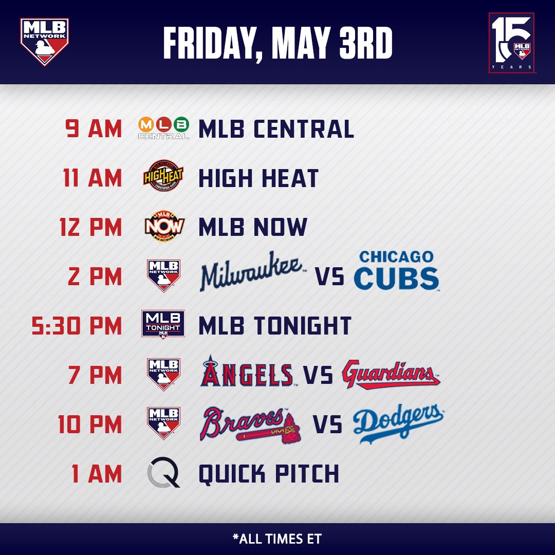 Friday tripleheader coming your way! ⚾️📺