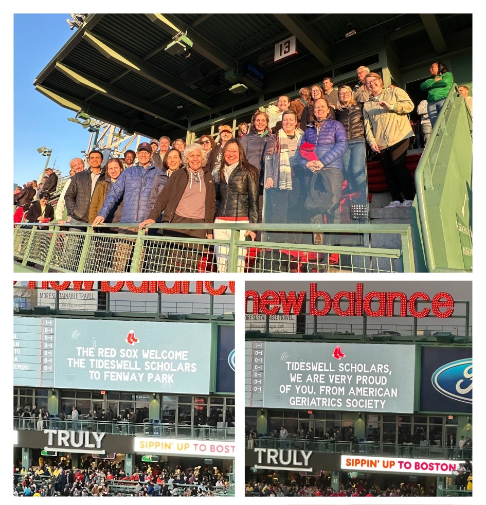 The UCSF Tideswell Emerging Leaders in Aging (ELIA) Program (@TideswellUCSF) leaders, scholars and advisors attended a @SFGiants vs Boston @RedSox game on May 1st, 2024, in Boston, MA in conjunction with hosting their semi-annual leadership conference.