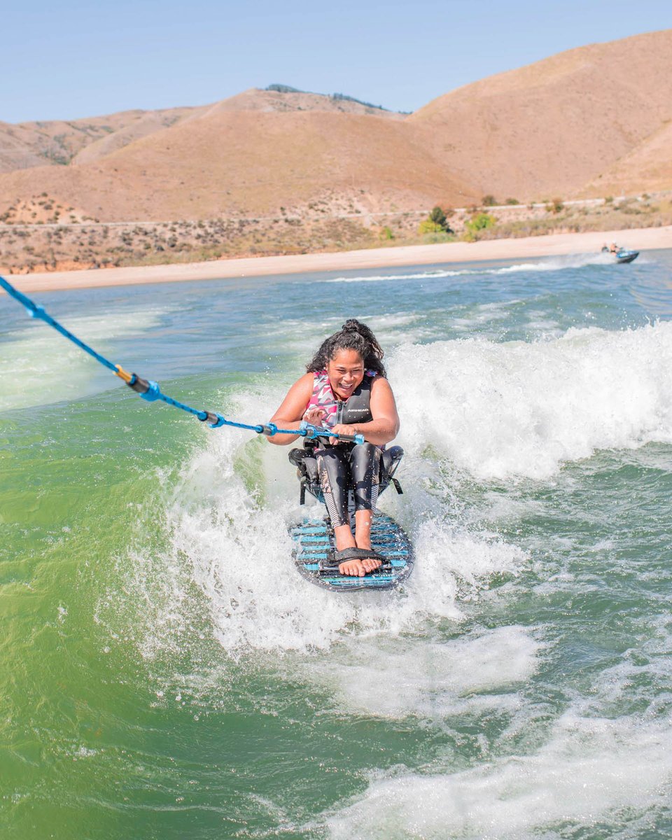 Championship surfer Meira Nelson recently moved to Idaho with her family and is making a positive impact in the community. She's been rock-climbing, alpine skiing, and wake surfing with CAF-Idaho! Meira will use her grant to continue to pursue competitive surfing. #TeamCAF