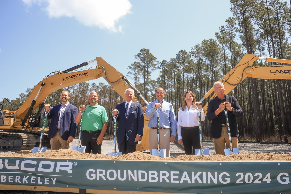 Nucor has been one of Berkeley County's top business partners since first coming to the area in 1996, investing more than $1 billion. Today, I joined them for their groundbreaking as they create more than 50 new full-time jobs and invest $425 million in our state.