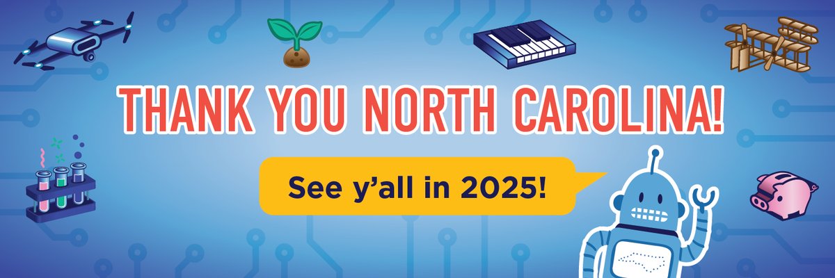 Thank you to all who joined us for NCSciFest 2024! Everyone’s support made it memorable. It was inspiring to see diverse backgrounds come together to celebrate STEM. We can’t wait to see everyone in 2025! #NCSciFest2024 #StateofInnovation