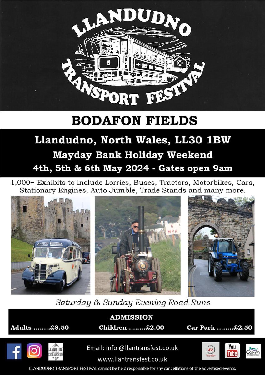 #NWalesHour #bankholidayweekend #Llandudno 🤩🎉🌞🎶🕶️ #LlandudnoTransportFestival is coming up this May bank holiday weekend ! A huge show of vehicles of all kinds ! Also just a short walk or vintage bus ride away is #LlandudnoVictorianExtravaganza so something for all the…