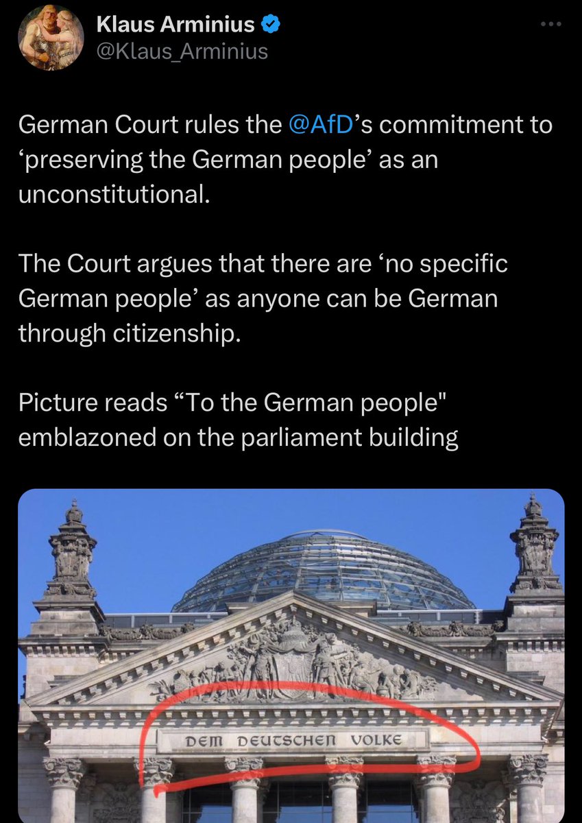 2 years ago Germany’s high court ruled that ‘preserving the German people is unconstitutional’.