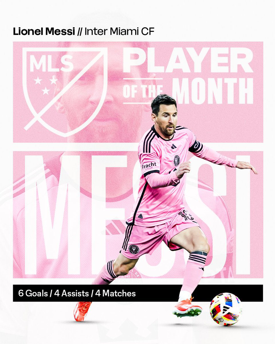 🚨 The GOAT Messi is player of the month in the American League 🐐❤️