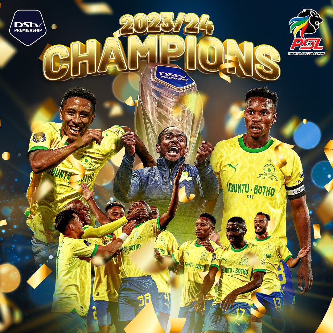 Congratulations to @Masandawana, the 2023/24 #DStvPrem CHAMPIONS! 👆🏾🏆👏🏾 🎉🎊