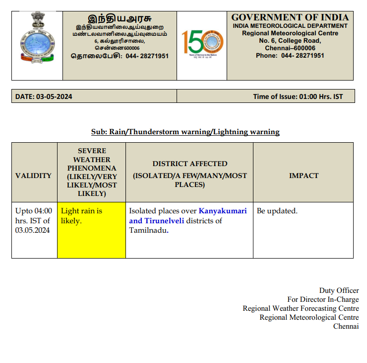 Tamilnadu Weather-IMD (@ChennaiRmc) on Twitter photo 2024-05-02 19:32:08