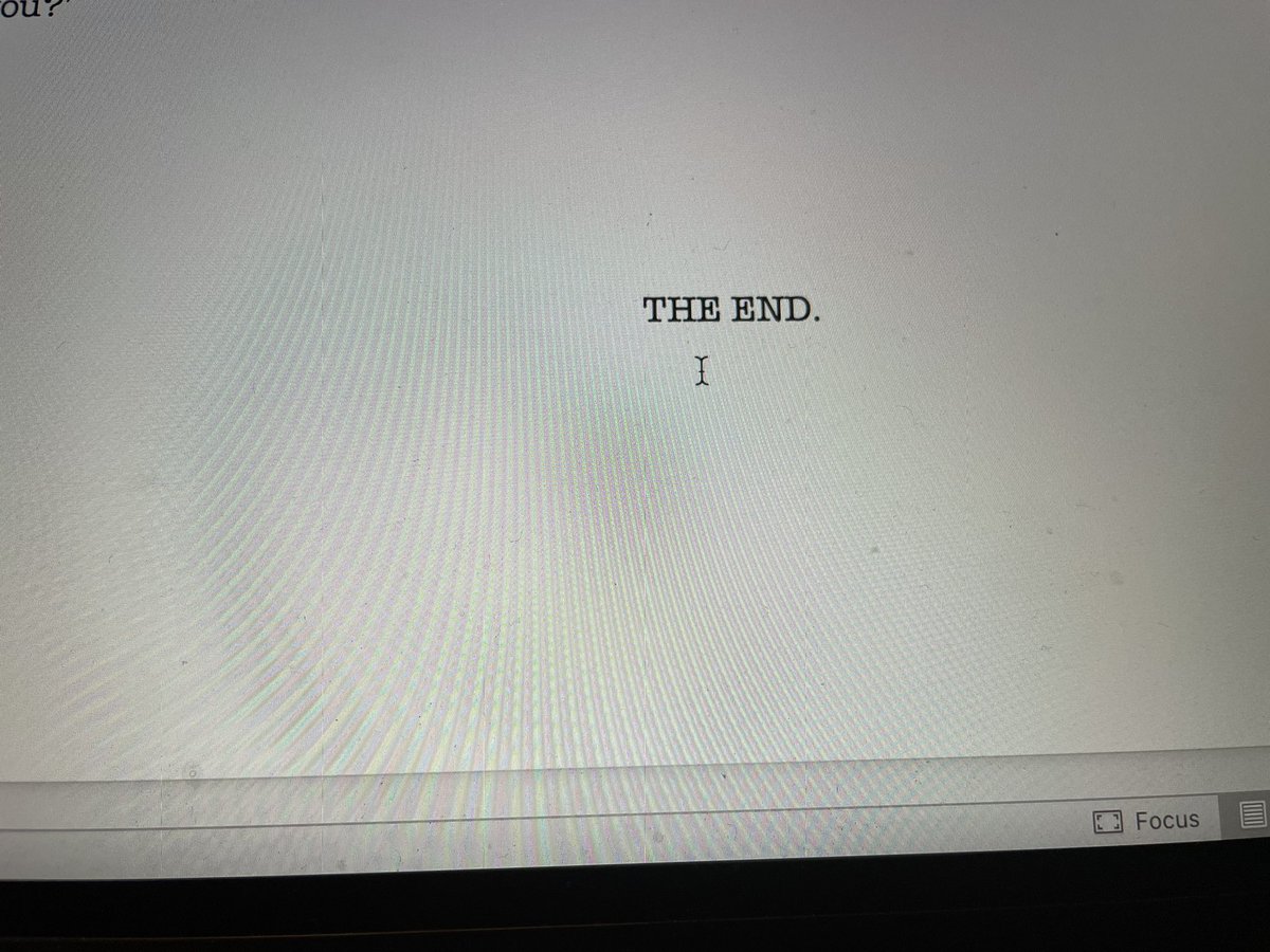 Every writer’s 2 favourite words to type. 

I did it!!!

For the first time since I trunked my first queried novel, I finished another manuscript. 

Draft 1 done. This is only the beginning…

#writer #amdrafting #literaryfiction