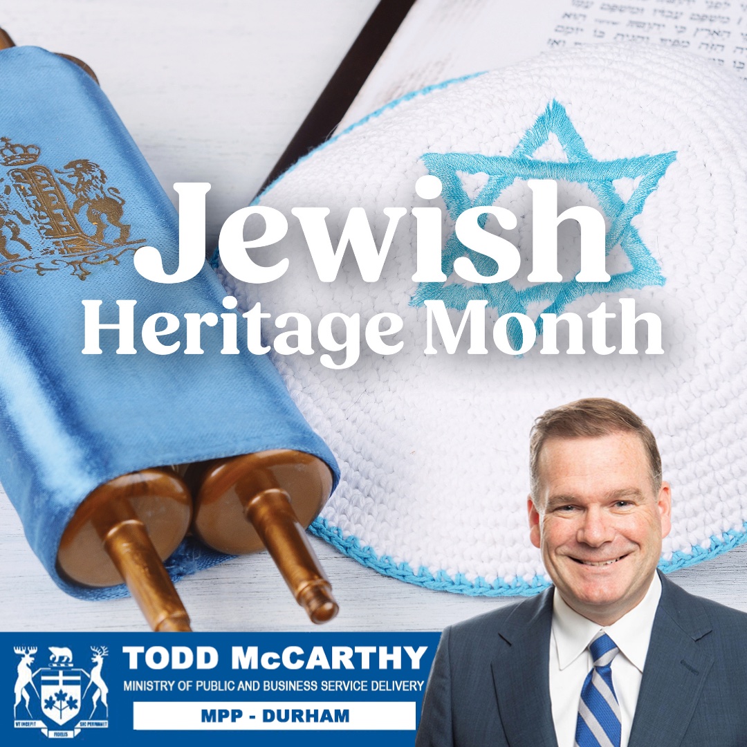 May is #JewishHeritageMonth! This month is an opportunity to take a moment to learn about the rich history of the Jewish community in Ontario and celebrate their many contributions to the success of our province. #onpoli #ontario #jewish #heritage #Community