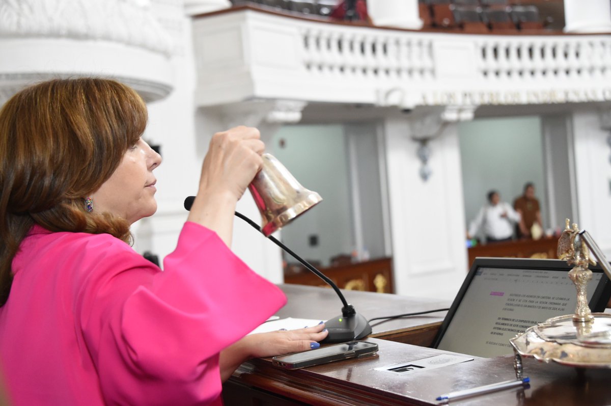 🏛️🔔Concluidos los asuntos en cartera, la presidenta de la Mesa Directiva del #CongresoCDMX, la diputada @gabysalido, cita para el martes 7 de mayo a la Sesión Ordinaria.