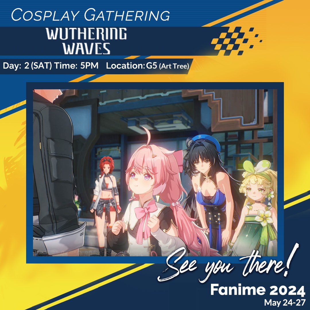 We have cosplay gatherings for #PunishingGrayRaven and #WutheringWaves at Fanime this year!
I'll be handing out goodies so please come by pspsps