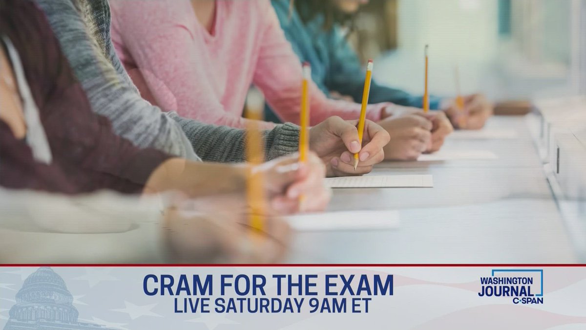 We're just 24 hours from @cspan's annual Cram for the Exam show on @cspanwj! Tune in on #CSPAN or at c-span.org/video/?535310-… TOMORROW, beginning at 9am ET. Come ready with your #APGov questions, and get ready to brush up on key topics and ideas! #TestPrep #Cram4TheExam