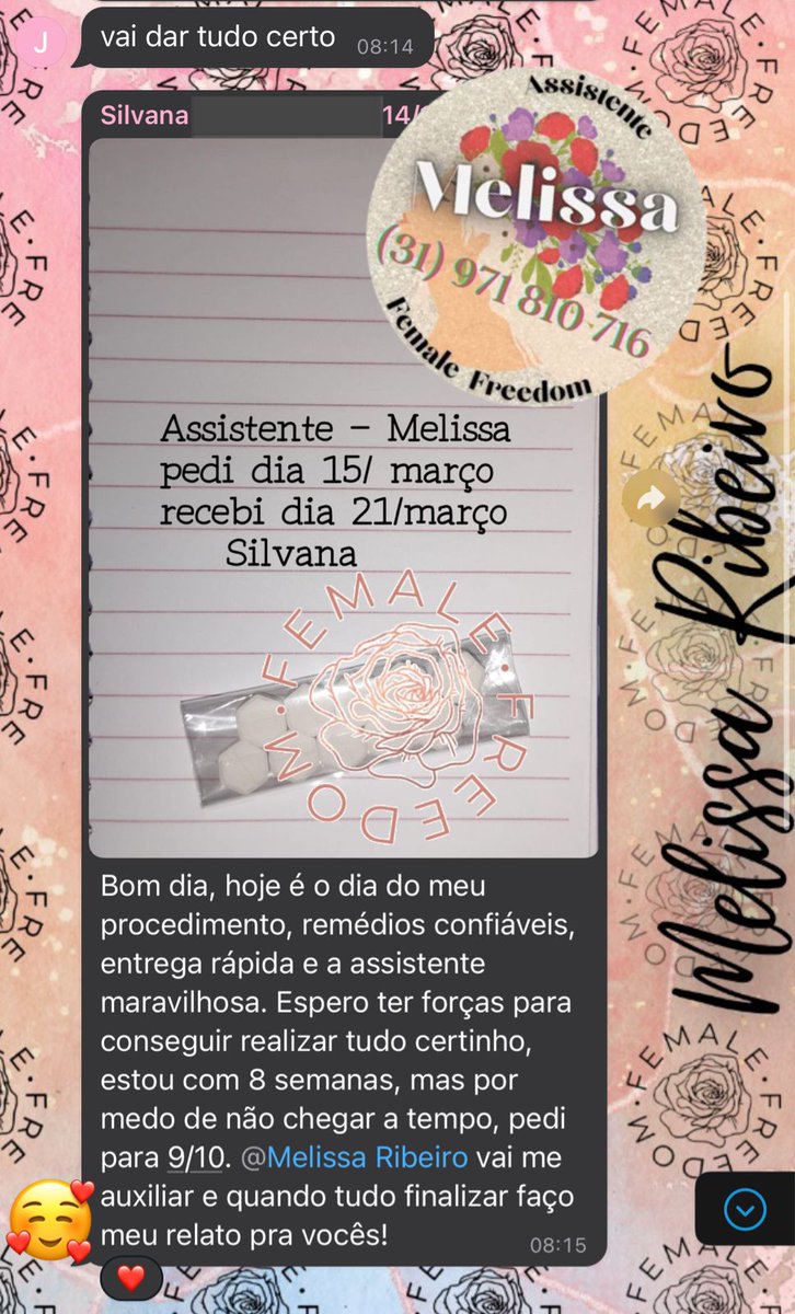 Não fiquem esperando o tempo passar, quanto antes melhor!  

☎contate.me/MelCyto 

#quarentena #abortivo #misoprostol #chaqueaborta #chaabortivo #piluladodiaseguinte #citoteque #AbortoLegal #abortosim #ondecomprarcytotec #cytotecmercadolivre #abortoseguromedicinal #cytotec