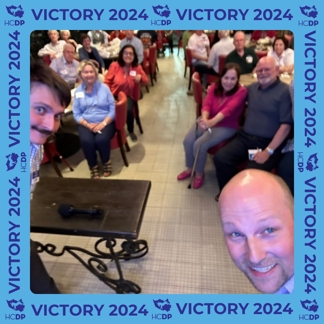 #TBT Campaign Director Evan Choate and Chief of Staff Derek Kelly recently spoke to the West Houston Democrats about the important role club members will play in our Victory 2024 campaign. Get involved! Visit linktr.ee/harrisdemocrats -- #HarrisCountyHustle #voteblue #turntexasblue
