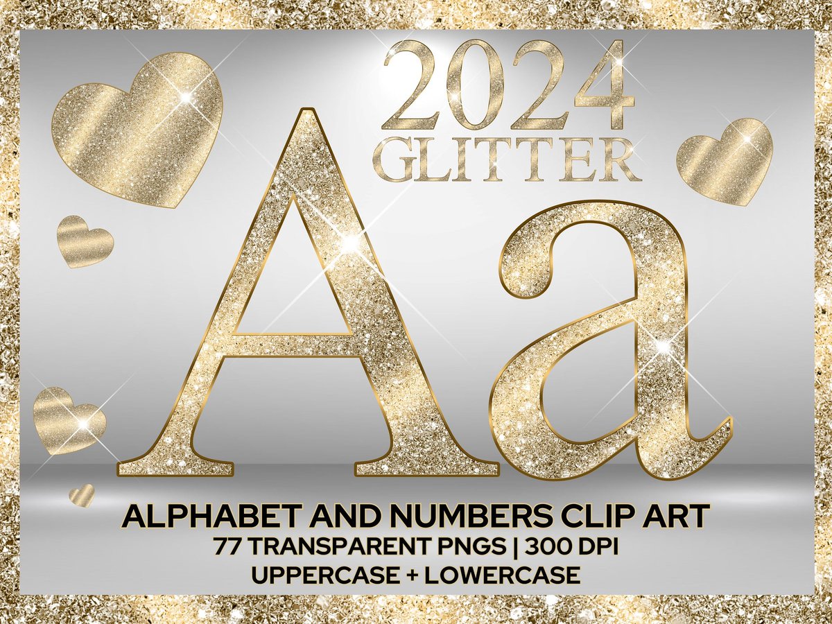 My latest gold glitter alphabet collection available on @Etsy amoonrisearts.etsy.com/listing/171068… #weddinginspiration #goldalphabet #glitter #cardmaking #luxuryclipart #thursdayvibes