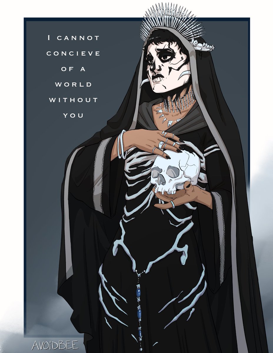 “I cannot conceive of a world with out you” -Harrow the gayest goth that ever lived 

I have prints of this on my Etsy! ✨💀✨

#thelockedtomb #harrowtheninth #tlt