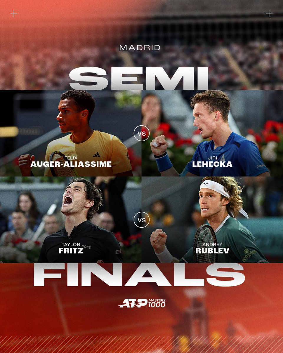 The final 4️⃣ in the Spanish capital 👀

@MutuaMadridOpen | #MMOPEN