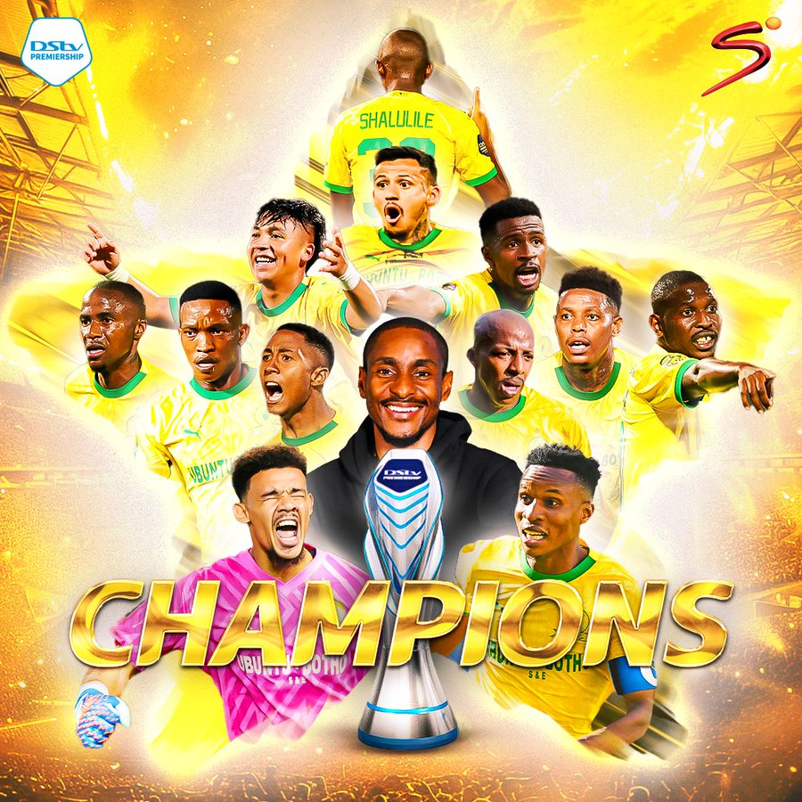 14 - Sundowns have won the PSL title for the 14th time, more than any other side. Indeed, seven of those titles have come in the last seven seasons consecutively. Champions. #dstvprem