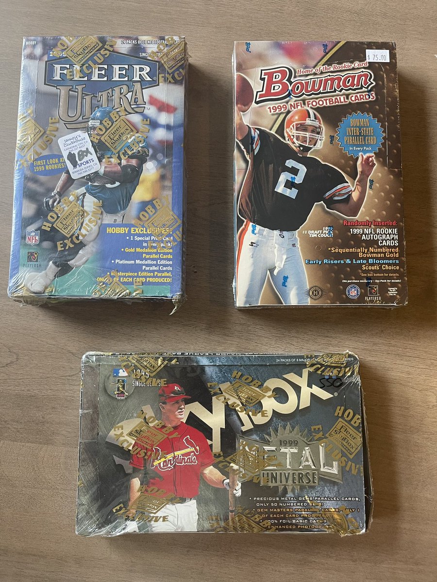 🤔 I’m planning to rip one of these ‘90s boxes over the weekend. Which one should I rip? I’ll post the results…