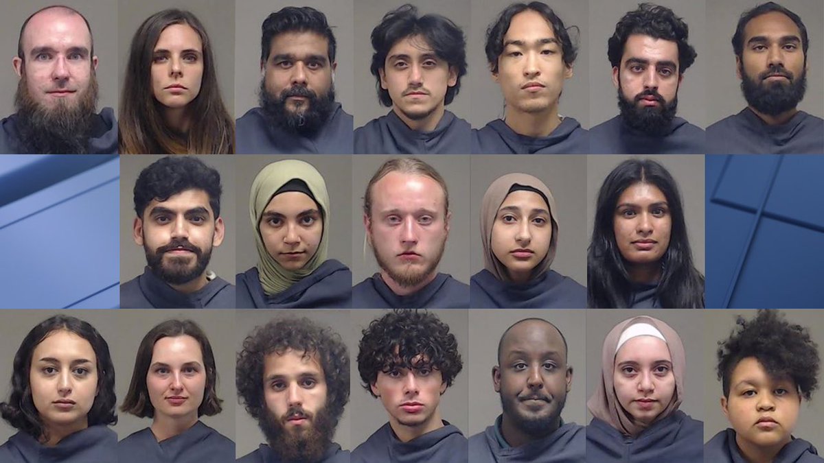 PICTURED: Booking photos of demonstrators arrested for trespassing at UT Dallas