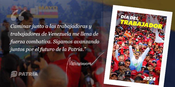 Inicia la entrega del #BonoDíaDelTrabajador, enviado por nuestro Presidente <a href="/NicolasMaduro/">Nicolás Maduro</a>, a través de la #PlataformaPatria. La entrega tendrá lugar entre los días #2May al #11May de 2024