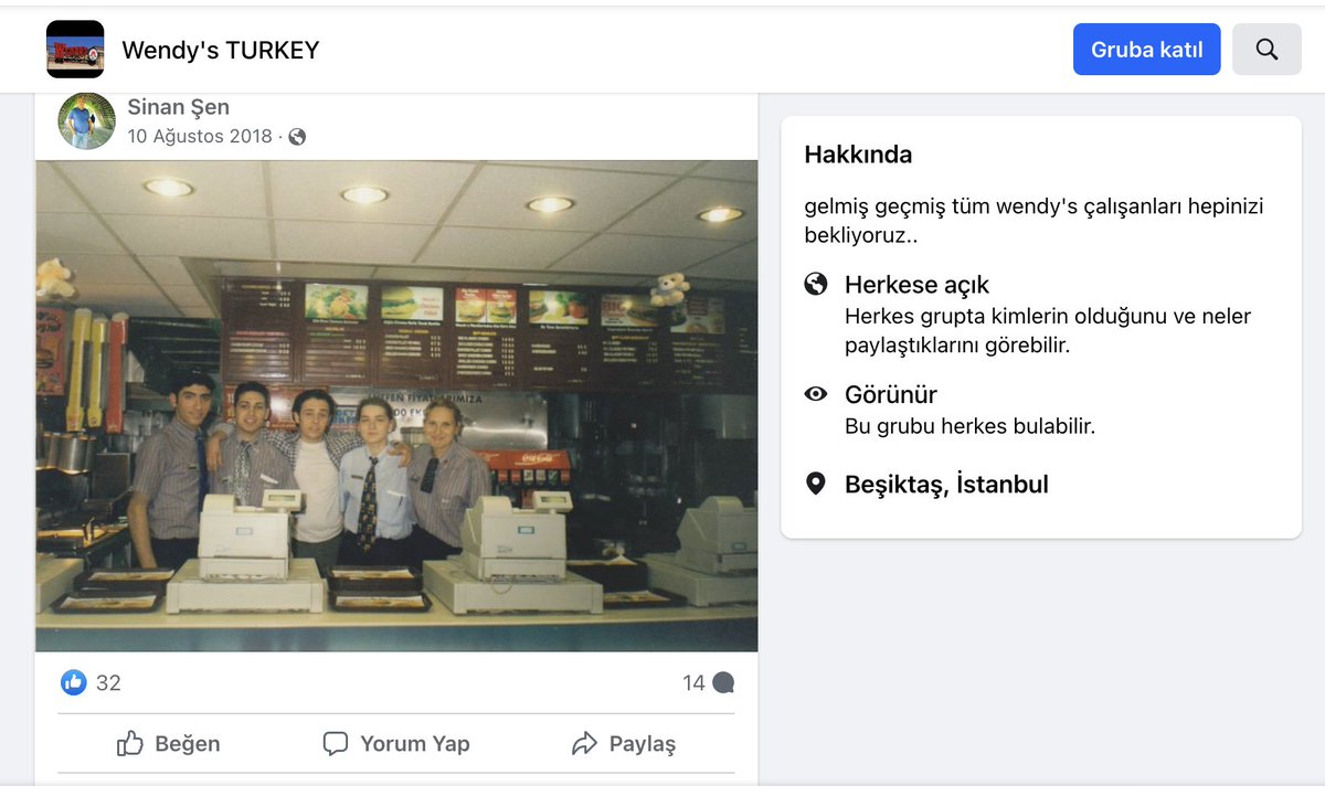 amerikalı ünlü fast food zinciri WENDY’S, 2000 öncesinde türkiye’de de faaliyetteymiş. bir sürü şubesi varmış hatta. o dönem açılan şubelerde çalışmış kişilerin geçmişi yad ettiği bir facebook sayfası bile var