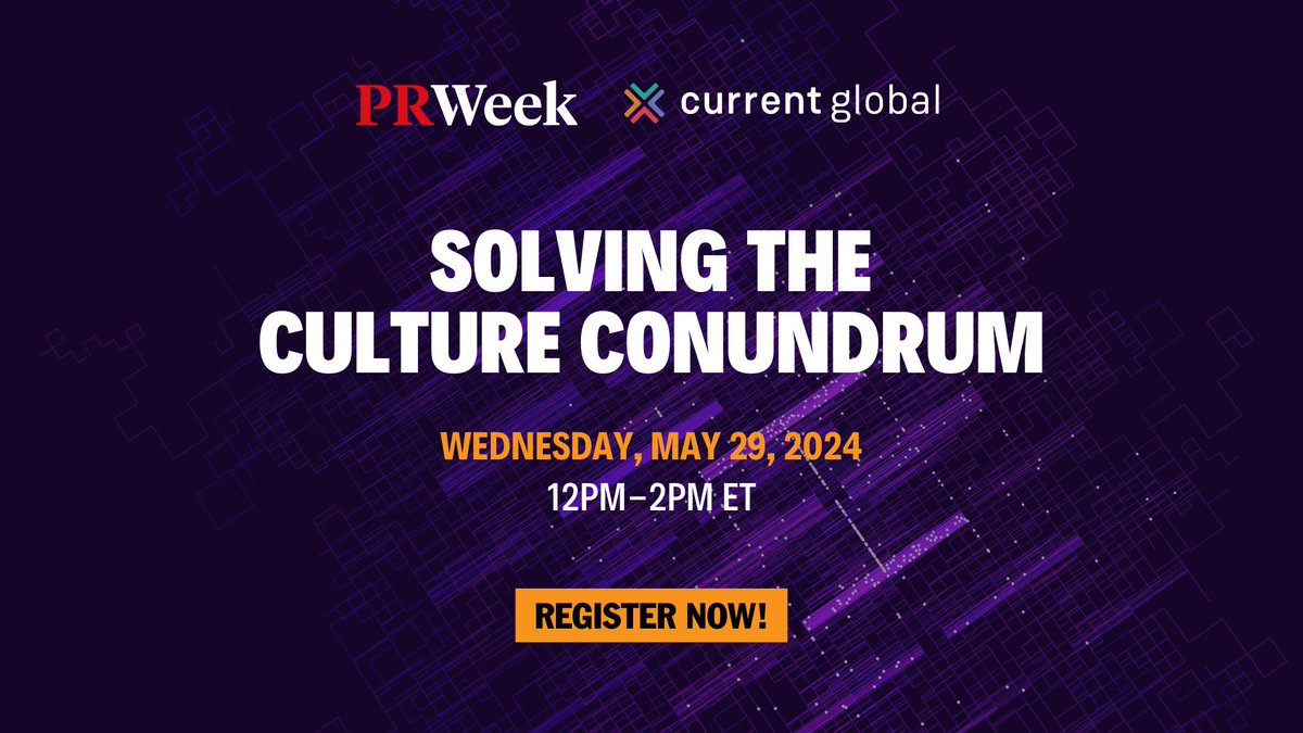 'Solving the Culture Conundrum,' sponsored by @CurrentGlobal, delves into a topic vital for every successful business: culture. Register now: brnw.ch/21wJpA4 #CultureConundrum #WorkplaceCulture #Inclusivity #Webinar