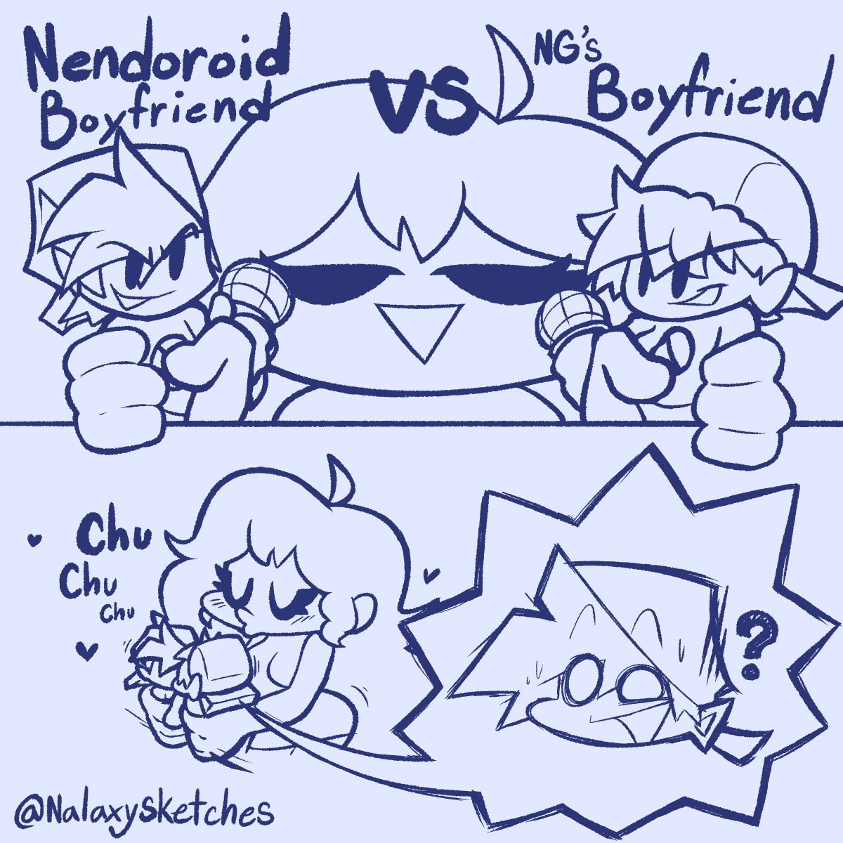 I drew this cuz I realized that I'm going to officially own two boyfriend fnf figurines soon, the fnf hype is REALLL!!!!!!!!!
#fridaynightfunkin #fnf