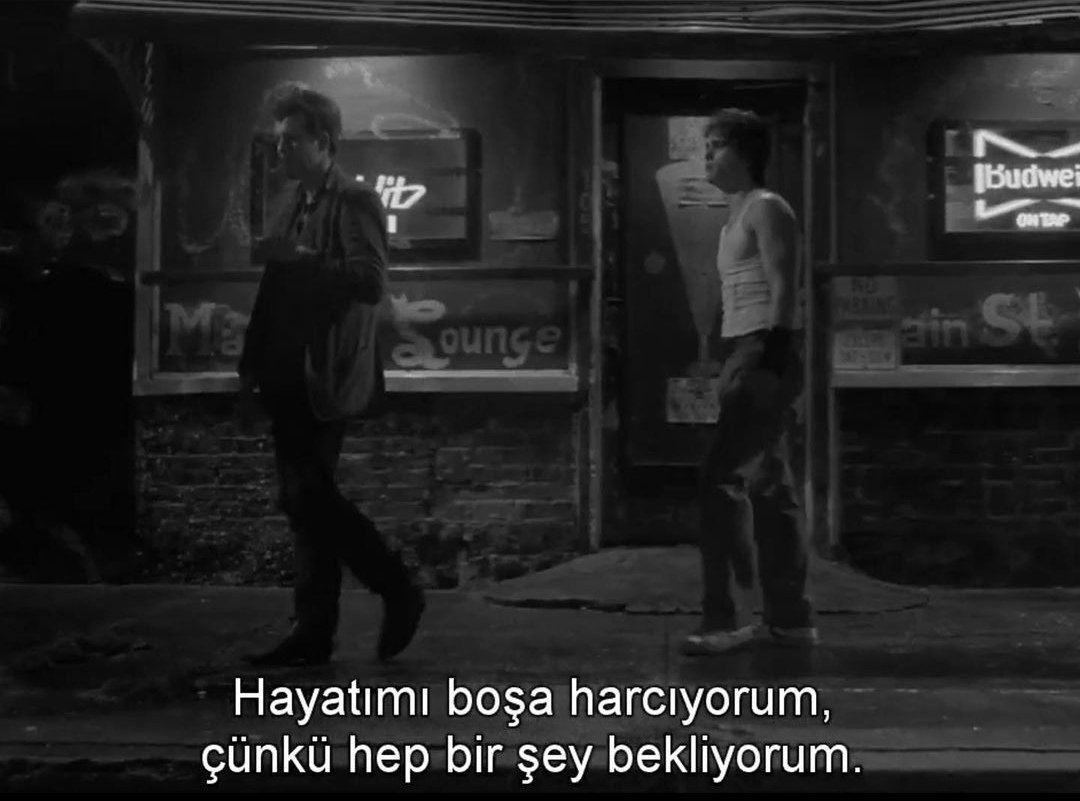 hayatımı boşa harcıyorum, çünkü hep bir şey bekliyorum.'

rumble fish.
francis ford coppola.
1983.