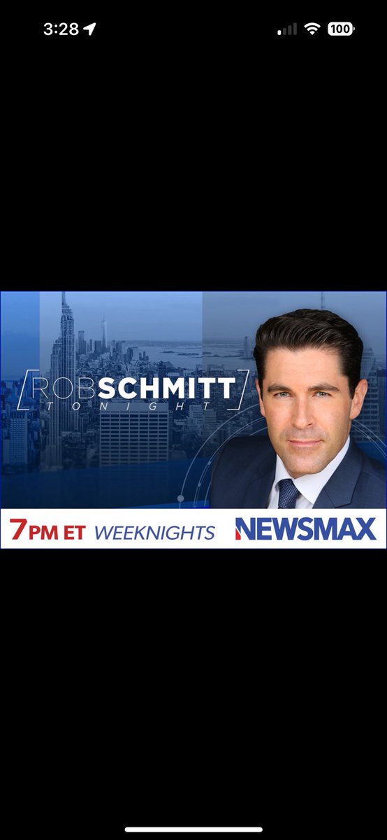 See you 7pm et with the great @SchmittNYC & @RickLeventhal @NEWSMAX