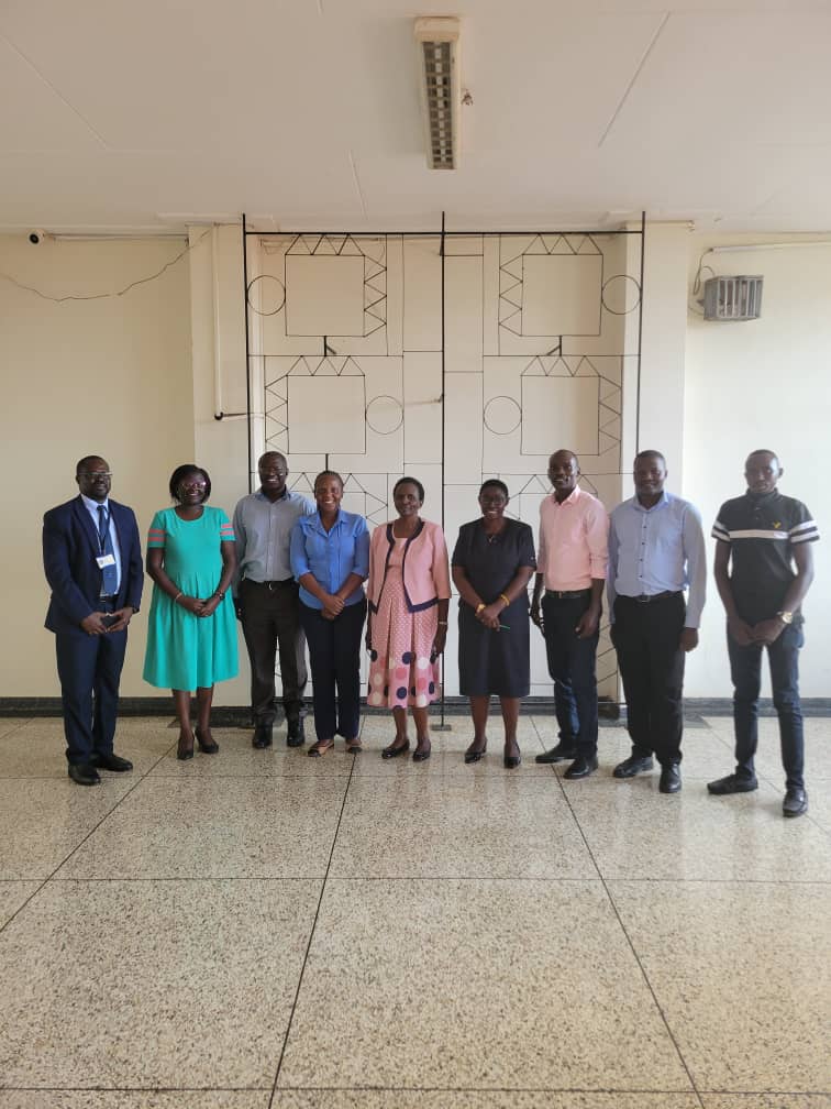 Management held a colorful engagement with a team from @stanbicug, discussed issues of inclusivity and skilling of the youth through the skills-based short courses offered at @BusitemaUni and they were welcomed by the Acting Vice Chancellor Professor @Saphinabiira .