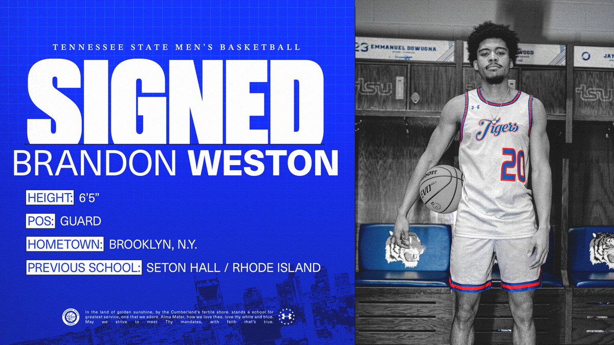 𝙎𝙞𝙜𝙣𝙚𝙙 🖊️ Welcome to the #RoarCity Brandon Weston, a transfer guard from Rhode Island! ➡️ @BWest233 #D2W