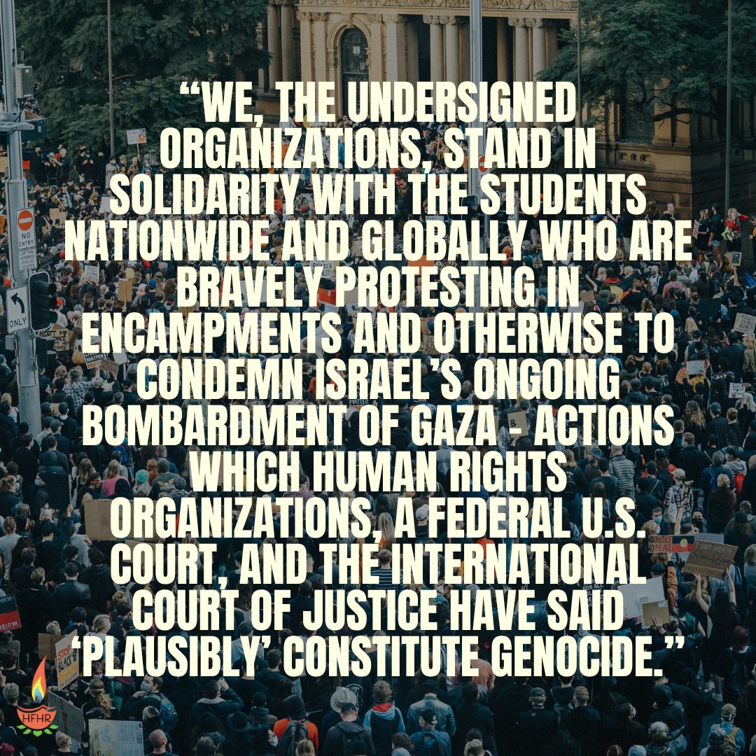 🚨BREAKING🚨 We just signed onto a statement expressing full #solidarity with the #StudentProtests occurring both in the United States and internationally that are raising awareness about what's happening in #Gaza. 🔗 Read the full statement here: mpowerchange.org/gazastudentpro…