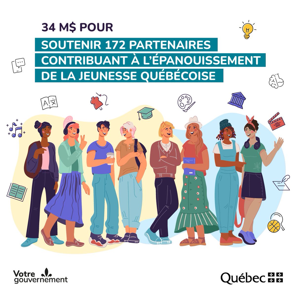 #communiqué Le @GouvQc annonce un soutien de 34 M$ pour les jeunes en 2024-2025 Détails : bit.ly/49YLGi9 | #JeunesQc