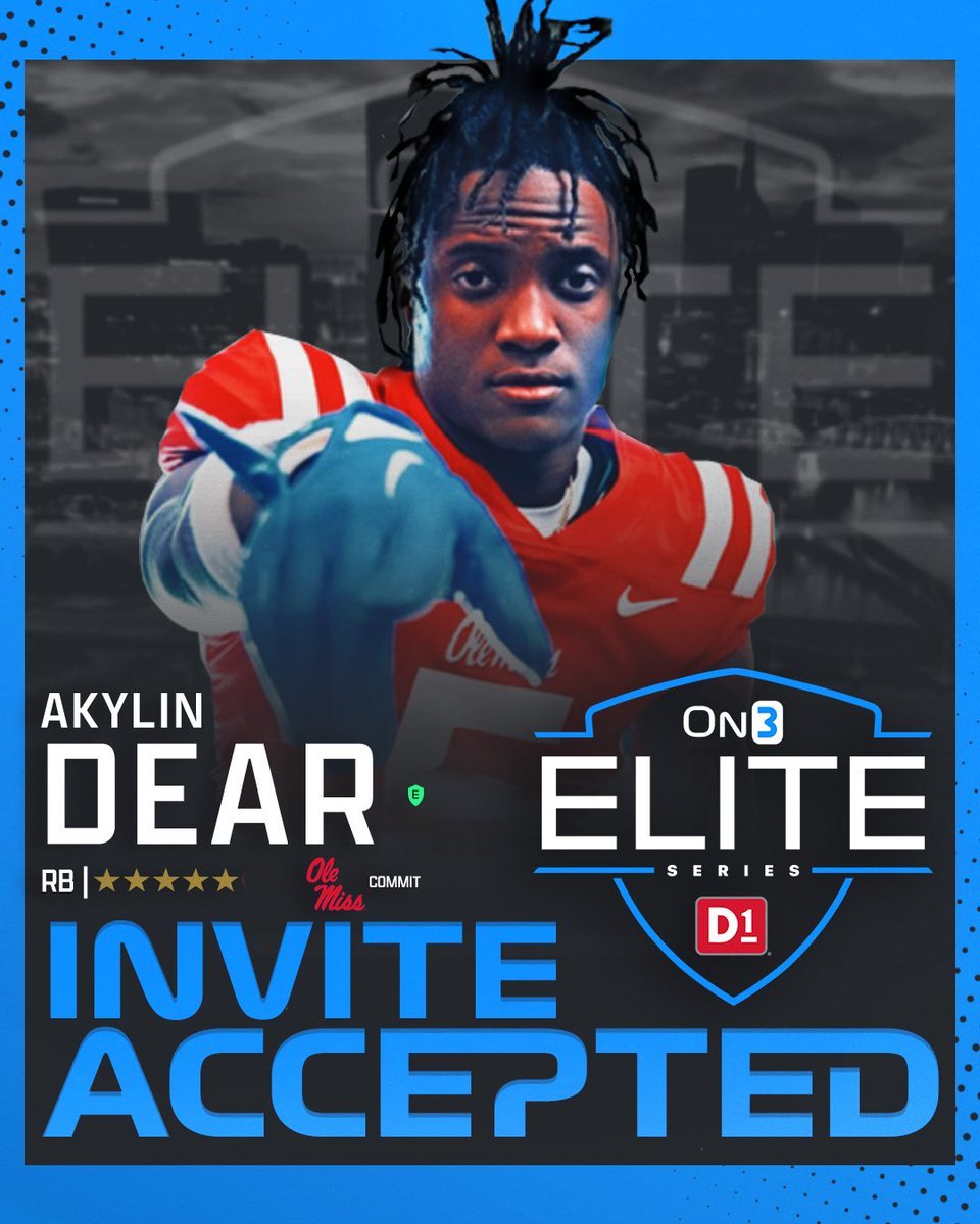 Another ⭐️⭐️⭐️⭐️⭐️ acceptance! Ole Miss commit, Akylin Dear will be in Music City with the best of the 2025 class. on3.com/os/news/2024-o…