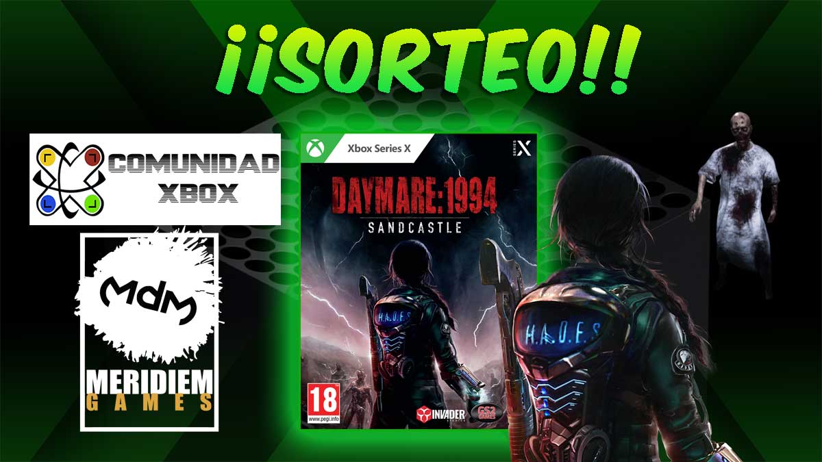 ¡¡SORTEO!!
Participa y gana una copia física de Daymare 1994: Sandcastle. 

Para ello tienes que:
🔁Like + RT a este Tweet
💚Seguir a @ComunidadXbox y @MeridiemGames 
🔴Sorteo sólo válido en la península
🔴Quedan descartadas las cuentas concurso
¡Suerte!