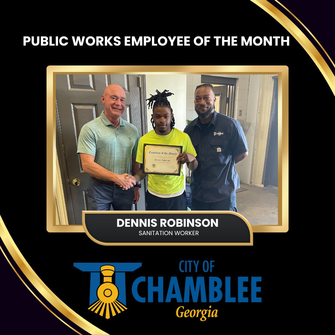 Please join us in congratulating Dennis Robinson as the Public Works Employee of the Month for May! #employeeofthemonth