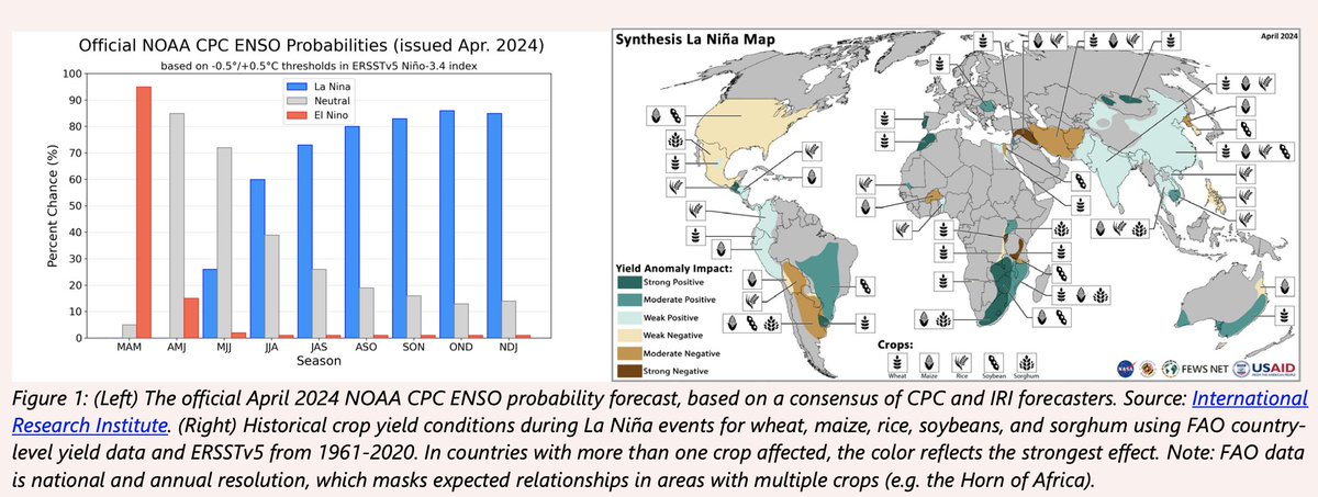 Today's @GEOCropMonitor includes a special alert on what we should expect from the likely #LaNiña that is forecast.   

From a #food security perspective, I worry about drought affecting agropastoralists in the Horn of #Africa  and reducing crop production in Central #Asia.