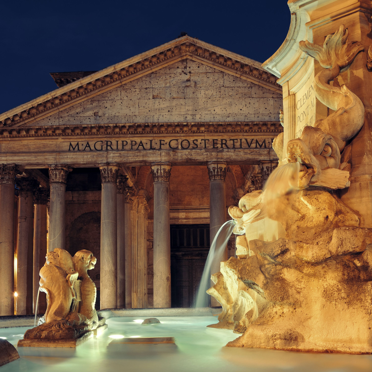 Pantheon at night with fountain. One of the best-preserved Ancient Roman buildings in Rome, Italy. 
#rome #italy #traveladvisor #wholesaletravel #luxurytravel #europeanhotels #travelarrangements #europetour #travelagencyowner #travelingeurope #visiteurope #travelcompany #travel