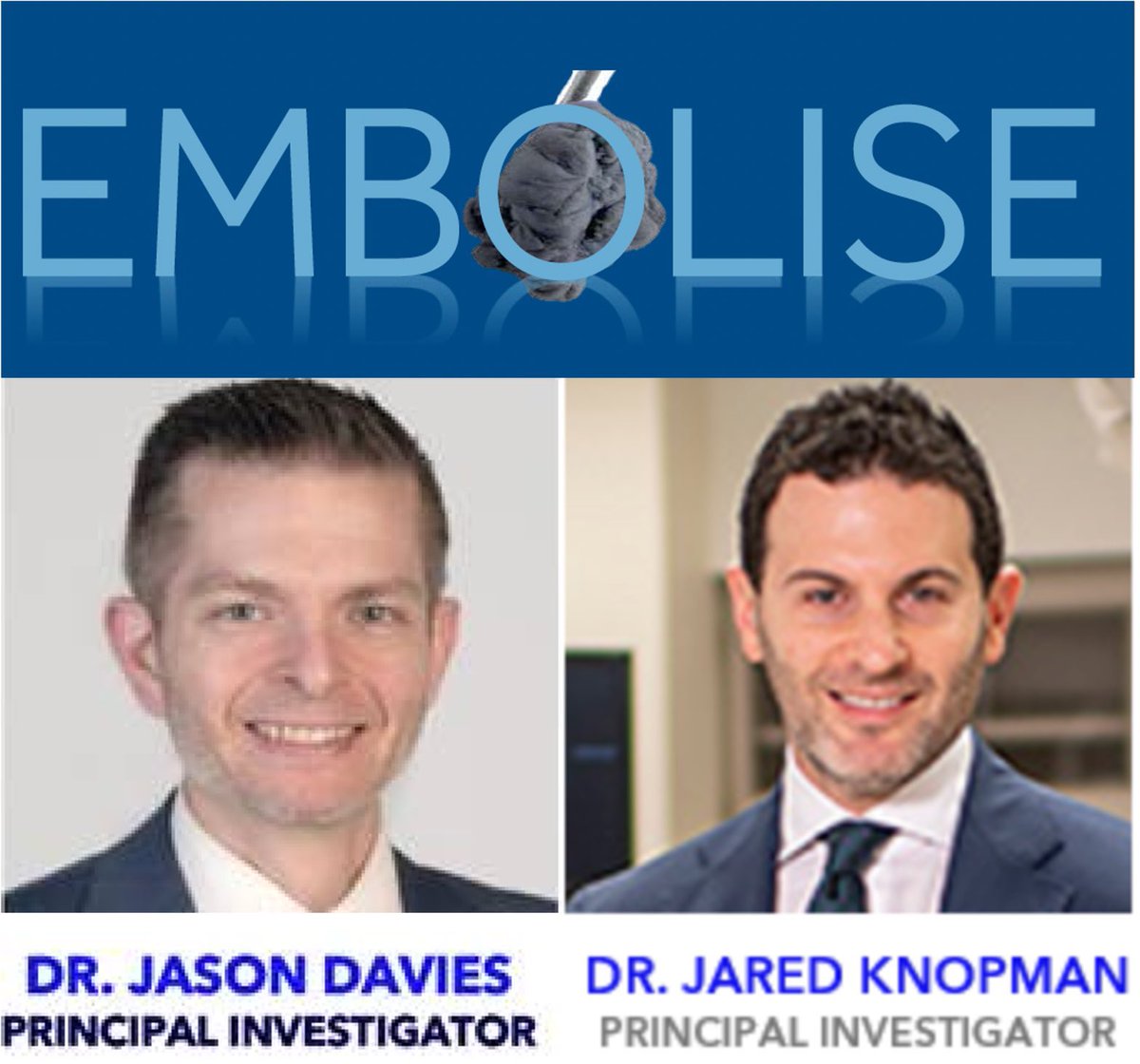 JMDaviesMDPhD's tweet photo. Tune into @WLNCofficial @icurestroke  Tues May 7 @UB_Neurosurgery featuring prominently- presenting 180day EMBOLISE surgical trial results, followed by live cases from @LevyNsgy @_AdnanSiddiqui and the Buffalo crew.  @BouslamaMd @kunalraygor @rosalind_lai #KenSnyder @SBHousleyMD https://t.co/lo2jS37Qz3