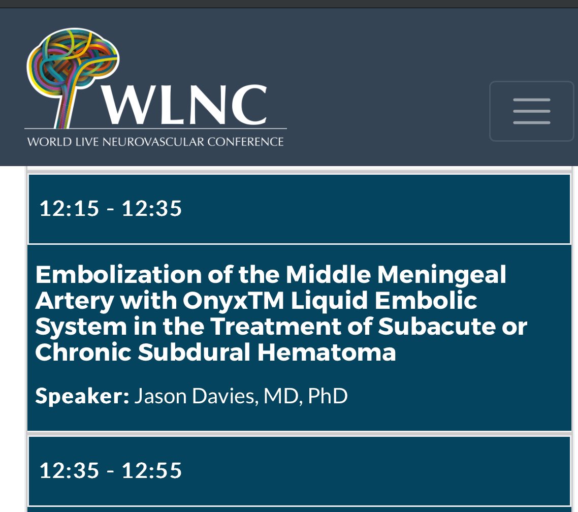 JMDaviesMDPhD's tweet photo. Tune into @WLNCofficial @icurestroke  Tues May 7 @UB_Neurosurgery featuring prominently- presenting 180day EMBOLISE surgical trial results, followed by live cases from @LevyNsgy @_AdnanSiddiqui and the Buffalo crew.  @BouslamaMd @kunalraygor @rosalind_lai #KenSnyder @SBHousleyMD https://t.co/lo2jS37Qz3